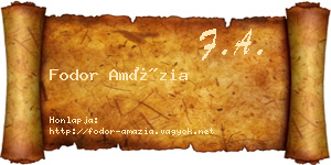 Fodor Amázia névjegykártya